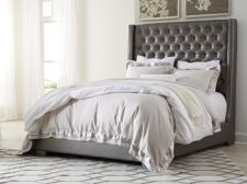 Coralayne California King Upholstered Footboard with Rails