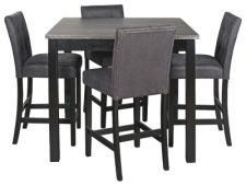 Garvine Counter Height Dining Room Table and Bar Stools (Set of 5)