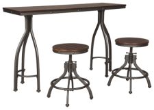 Odium Counter Height Dining Room Table and Bar Stools (Set of 3)