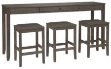 Caitbrook Counter Height Dining Room Table and Bar Stools (Set of 3)