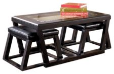 Kelton Coffee Table with Nesting Stools