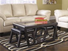 Kelton Coffee Table with Nesting Stools